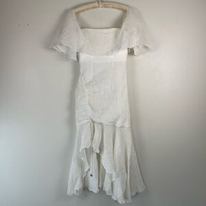 NWT C/MEO COLLECTIVE Temptation Strapless White Dress Size S